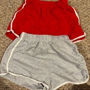 Girls H&M Red and Grey Running Shorts Bundle Size 20 EUC